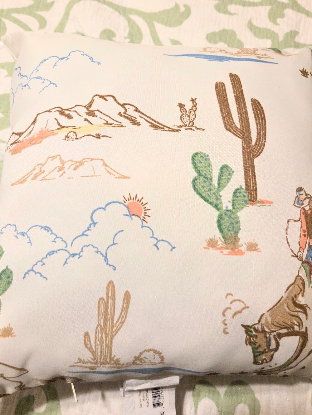 2 Western Rodeo Print Decorative Pillows - Picture 5 of 7